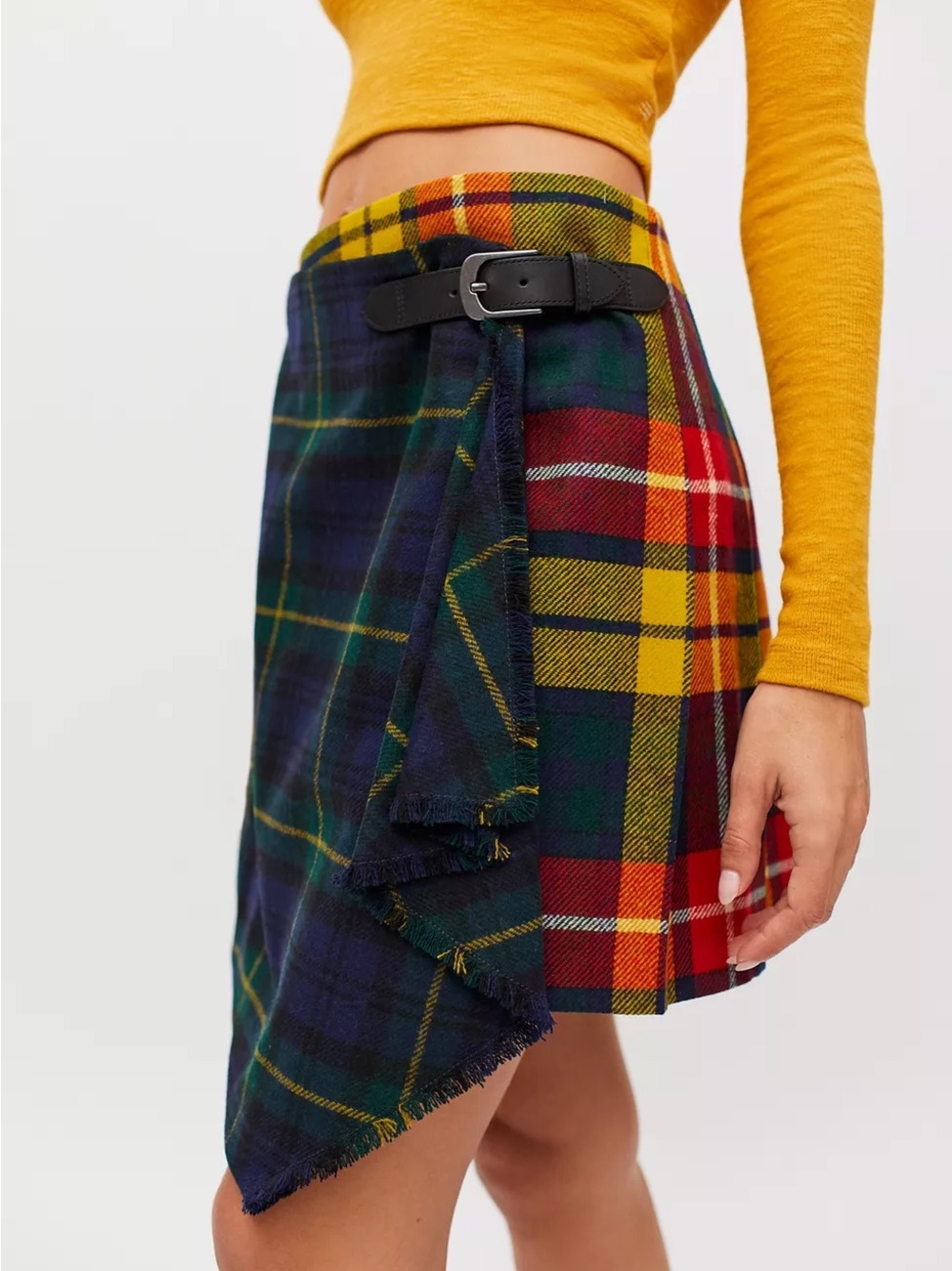 Polo Ralph Lauren Kilt Wool Wrap Skirt Plaid Size 14